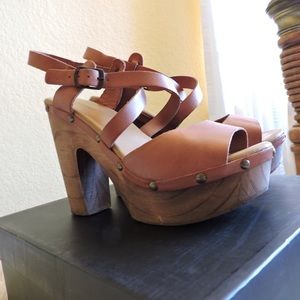 Leather Platform Heels